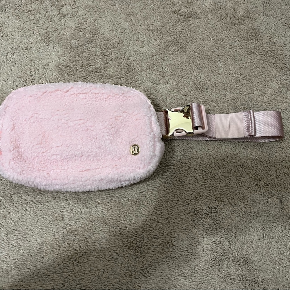 Lululemon Pink Fleece Belt Bag